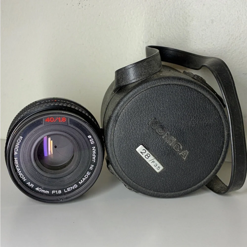 Konica Hexanon AR 40mm f1.8 Pancake Prime Lens AR Mount + HOYA Skylight Filter